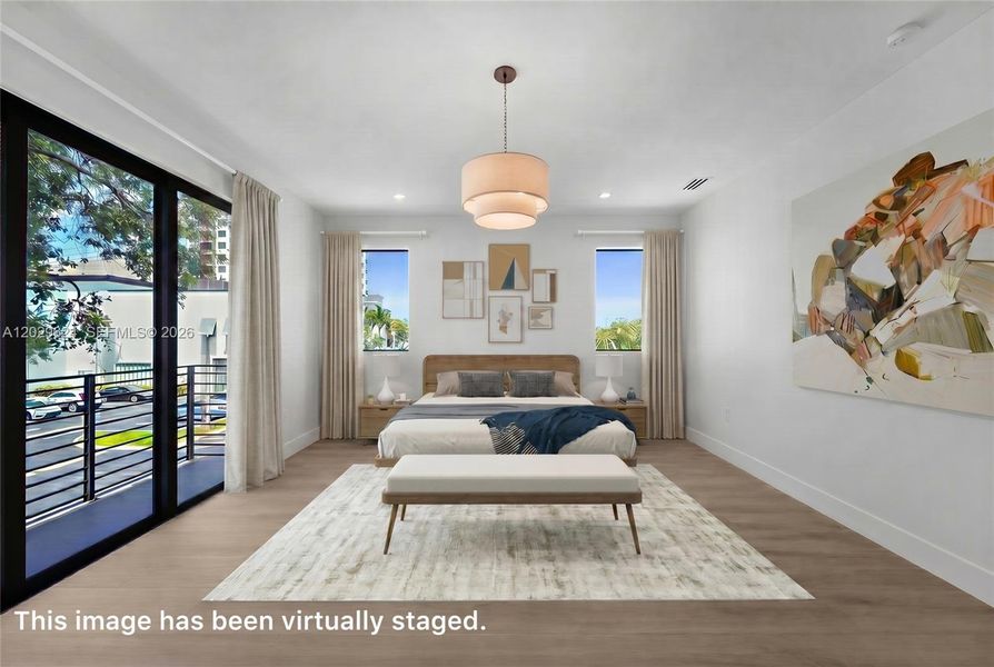 Furnished interior view inside a new home in , Miami (Image 31).