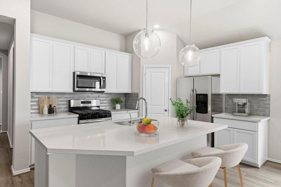Furnished interior view inside a new home in Bridgeland, Cypress (Image 6).