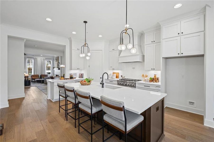 Furnished interior view inside a new home in Laurel View, Suwanee (Image 9). Furnished interior view inside a new home in Laurel View, Suwanee (Image 9).