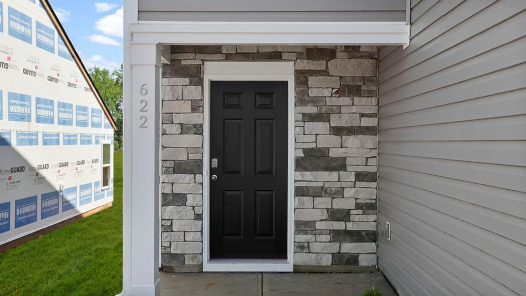 Exterior details and patio area of a home in Trailside Run, Spartanburg (Image 4). Exterior details and patio area of a home in Trailside Run, Spartanburg (Image 4).