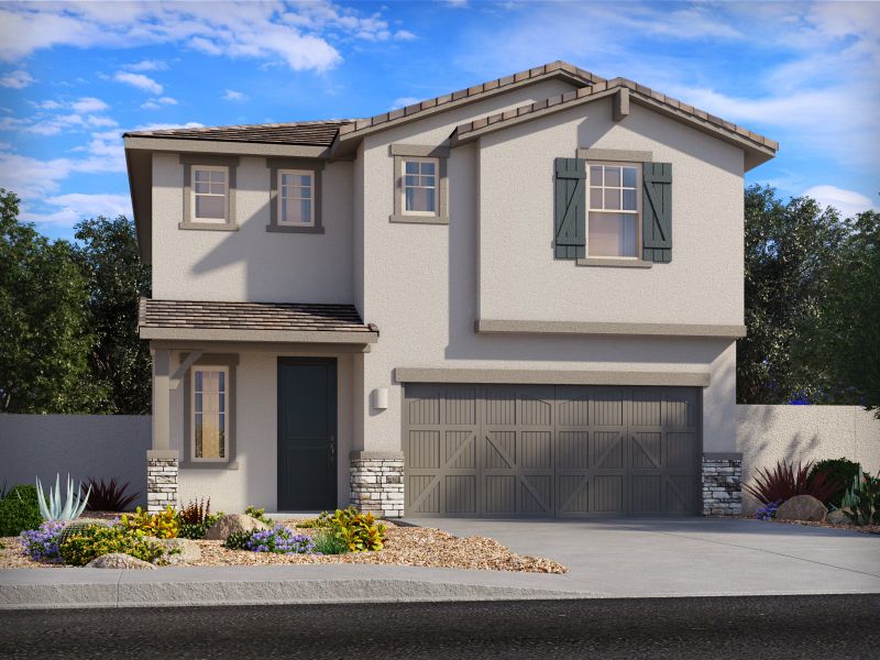 Representative exterior photo of a completed home built from the Citrine by Meritage Homes in Rincon Crest at Rocking K, Vail, AZ (Image 2).