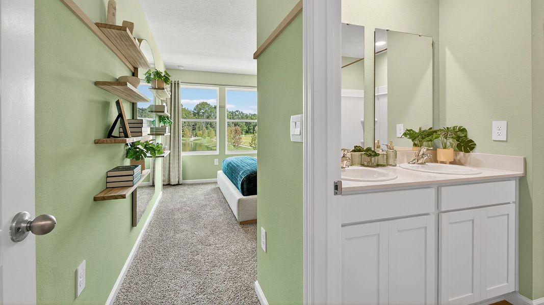 Representative furnished interior of a home built from the GREYSON II by D.R. Horton in Trout River, Jacksonville (Image 15).