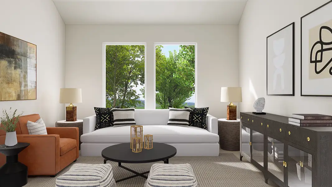 Representative furnished interior of a home built from the Holly by Tri Pointe Homes in Landmark, Denton (Image 6). Representative furnished interior of a home built from the Holly by Tri Pointe Homes in Landmark, Denton (Image 6).