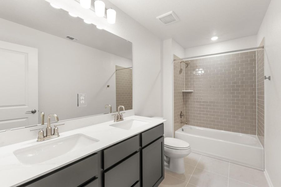 Furnished interior view inside a new home in Salerno - Classic Collection, Round Rock (Image 13).