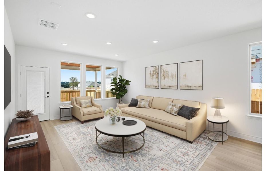 Representative furnished interior of a home built from the Fairweather by Pulte Homes in Bison Ridge, San Antonio (Image 11).