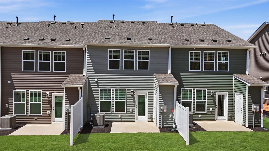 Established charm meets functional outdoor living with a spacious and private backyard at the Marion Square community