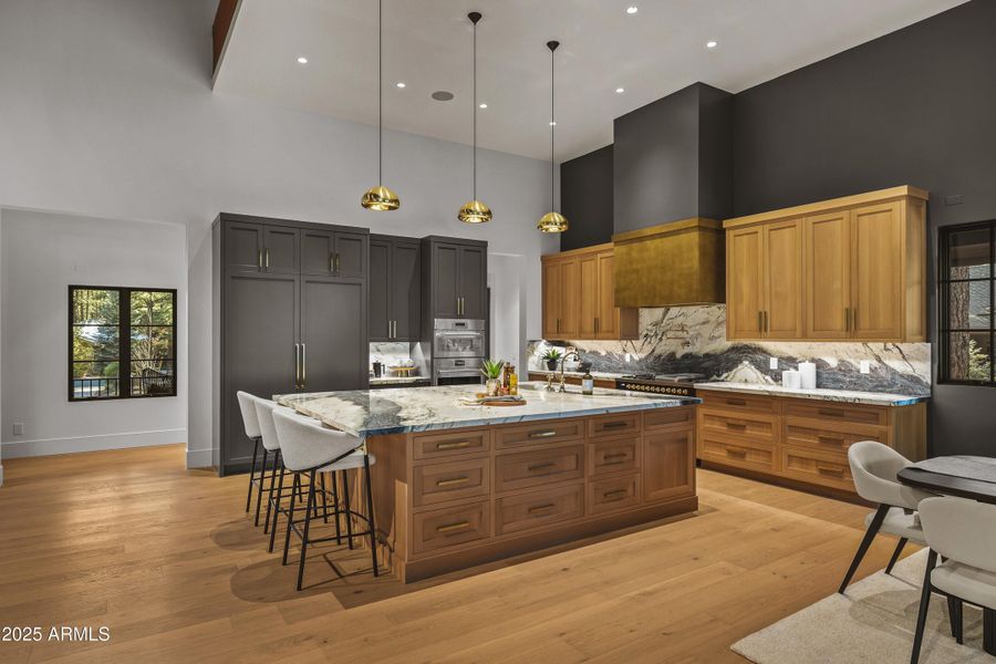 Kitchen with oversized island Kitchen with oversized island