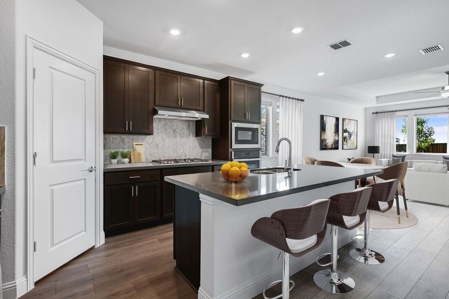 Representative furnished interior of a home built from the Verbena by Taylor Morrison in Madero 50s, Fort Worth (Image 6). Representative furnished interior of a home built from the Verbena by Taylor Morrison in Madero 50s, Fort Worth (Image 6).