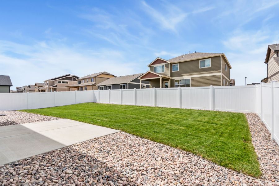 Exterior details and patio area of a home in Union Colony West, Greeley (Image 3).