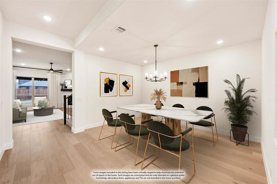 Furnished interior view inside a new home in Windsong Ranch Classic 61, Prosper (Image 18).