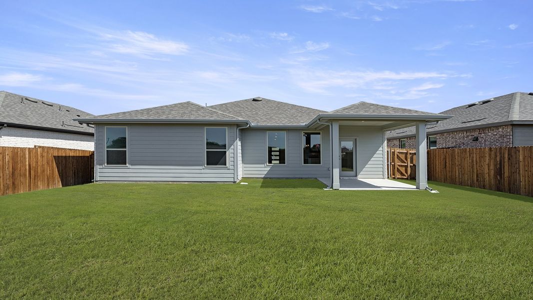 Front exterior of a new home in Churchill 50s, Anna, TX, highlighting curb appeal (Image 1). Front exterior of a new home in Churchill 50s, Anna, TX, highlighting curb appeal (Image 1).