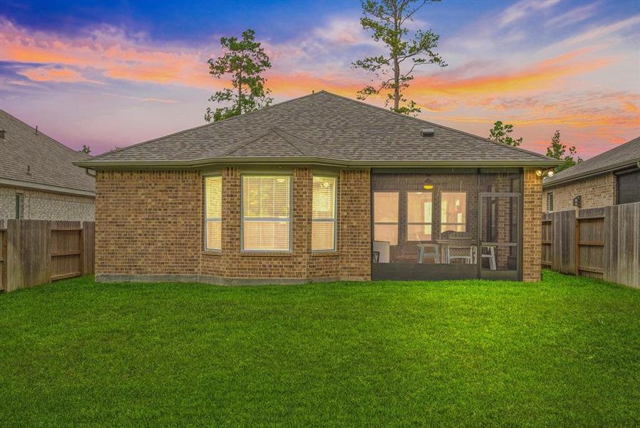 Check out this screened in back patio and it's views.