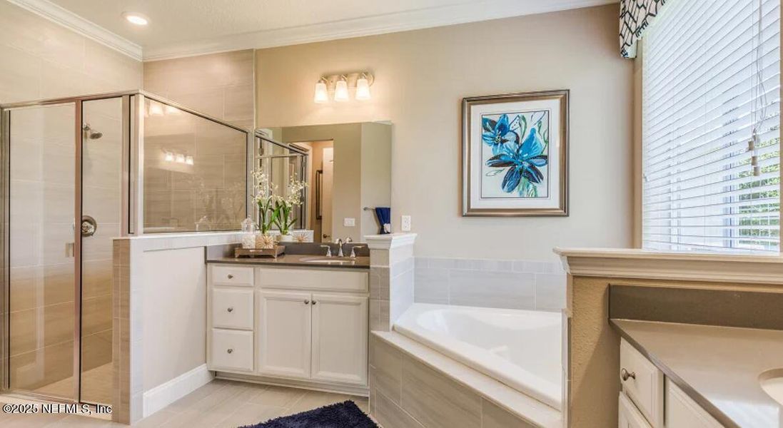 Furnished interior view inside a new home in Silver Falls Single Family at SilverLeaf: Silver Falls 60s at SilverLeaf, St. Augustine (Image 7).