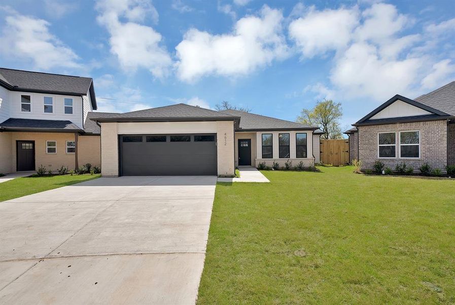 Front exterior of a new home in , The Colony, TX, highlighting curb appeal (Image 20).