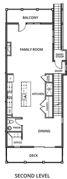 2D floor plan layout for the The Heron 20 by Brock Built in Twin Palms, Inlet Beach, FL (Image 7).
