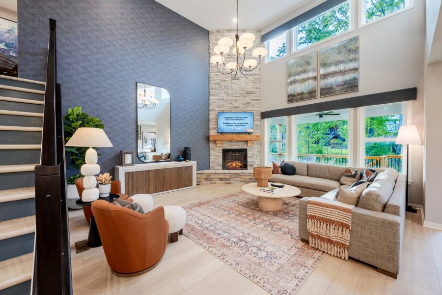 Representative furnished interior of a home built from the Blair by Fischer Homes in Stonehaven, Hoschton (Image 3).