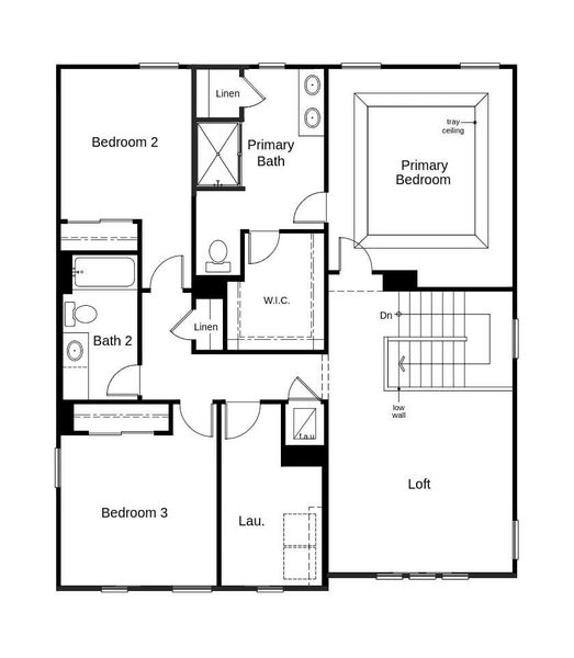 2D floor plan layout of this home in Whiteview Village, Palm Coast, FL (Image 3).