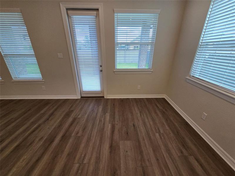 breakfast area with door out to covered patio