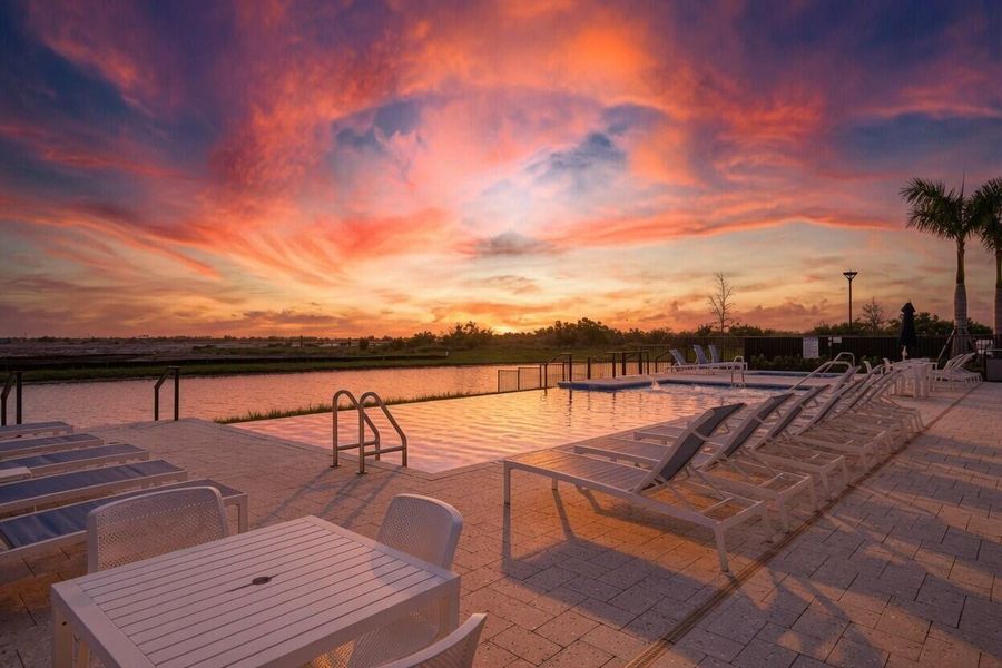 Pool Sunset