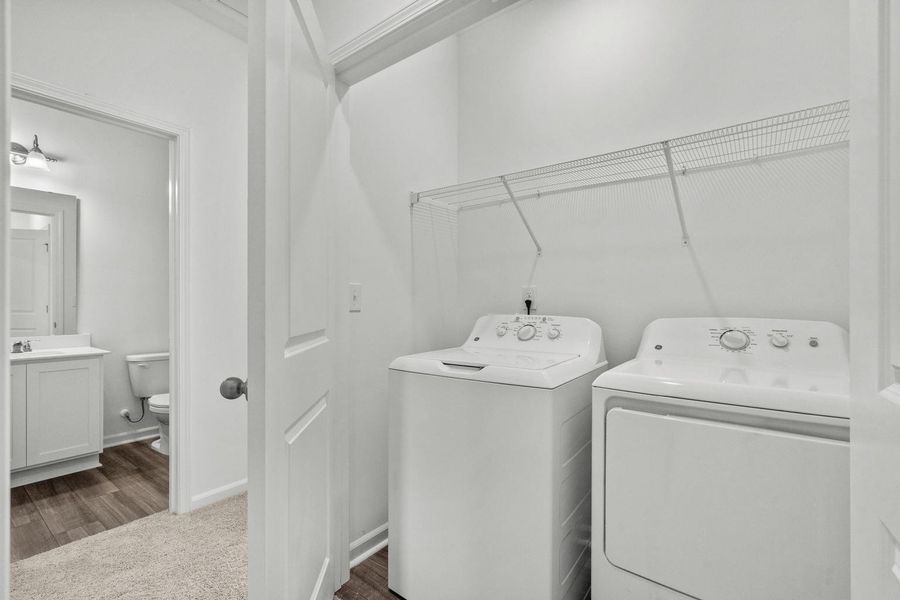 Furnished interior view inside a new home in Crossing at Givhans, Ridgeville (Image 5).