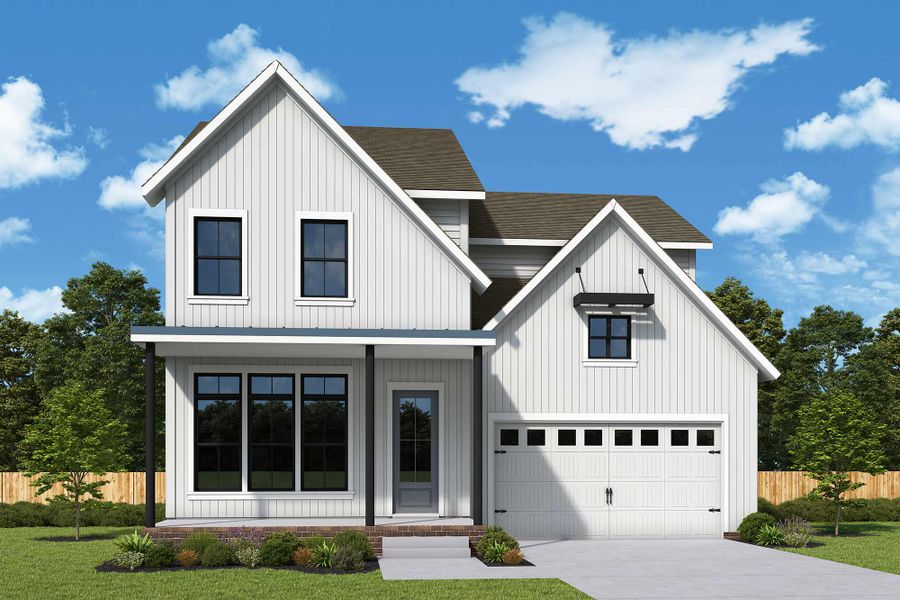 Representative exterior photo of a completed home built from the The Savannah by David Weekley Homes in The River District – Excursion Collection, Charlotte, NC (Image 17). Representative exterior photo of a completed home built from the The Savannah by David Weekley Homes in The River District – Excursion Collection, Charlotte, NC (Image 17).