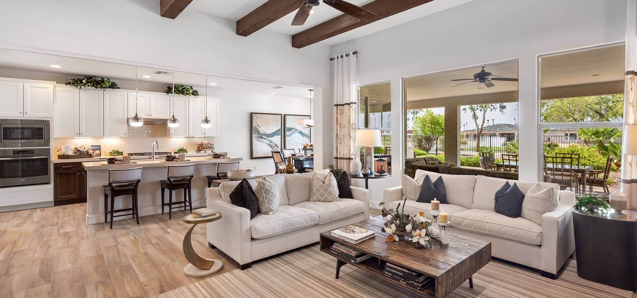 Representative furnished interior of a home built from the Pavona by Robson Resort Communities in Robson Ranch Arizona, Eloy (Image 9).