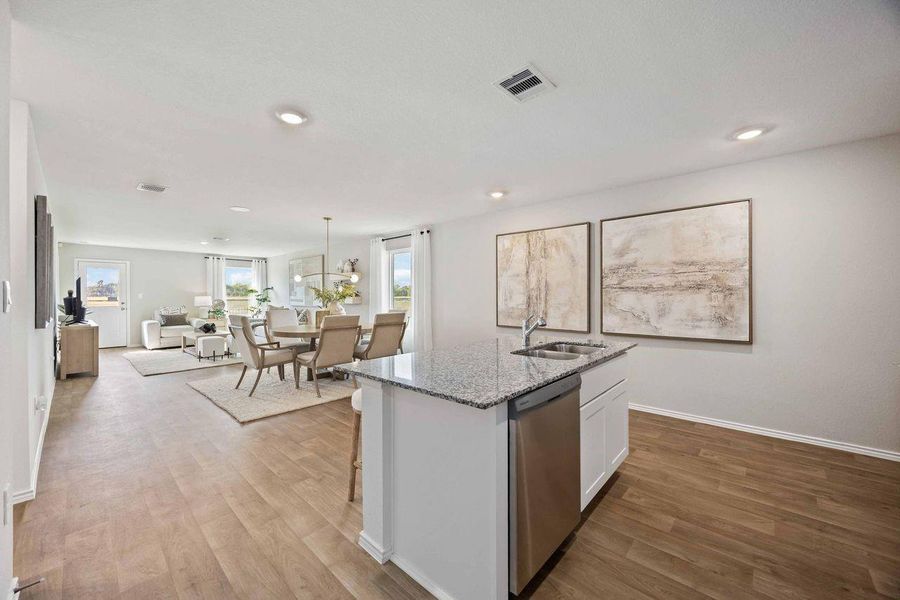 Furnished interior view inside a new home in Garver Heights, Houston (Image 4). Furnished interior view inside a new home in Garver Heights, Houston (Image 4).