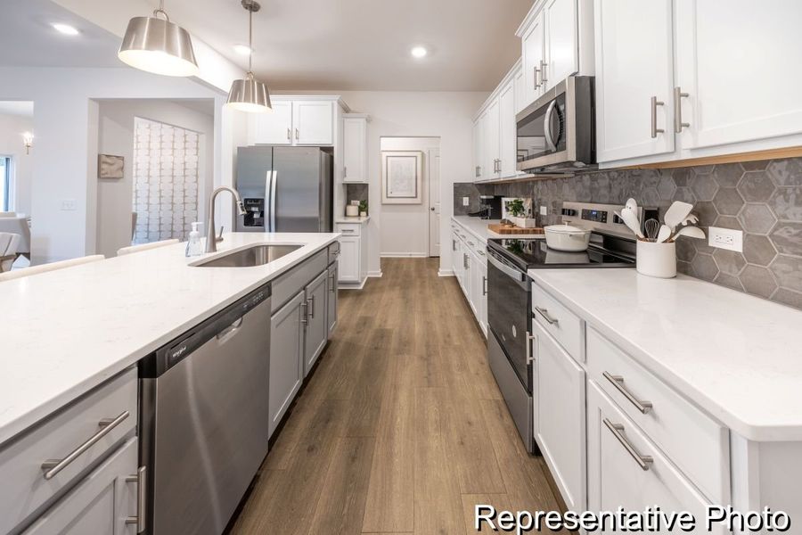 Furnished interior view inside a new home in Covington Ridge Townhomes, Thomasville (Image 3).