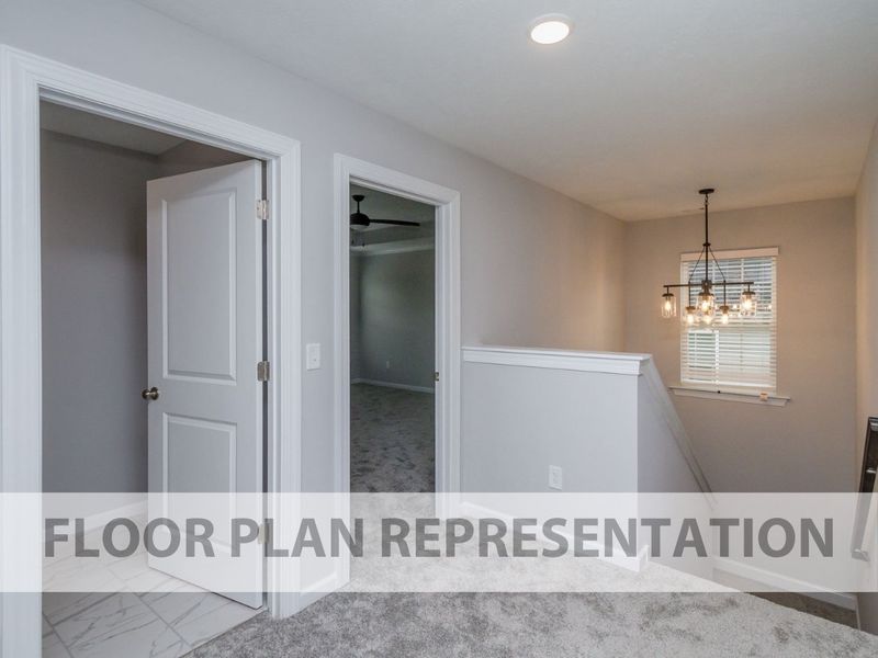 Upstairs Landing Floorplan Representation Photo | The Fairport II Plan