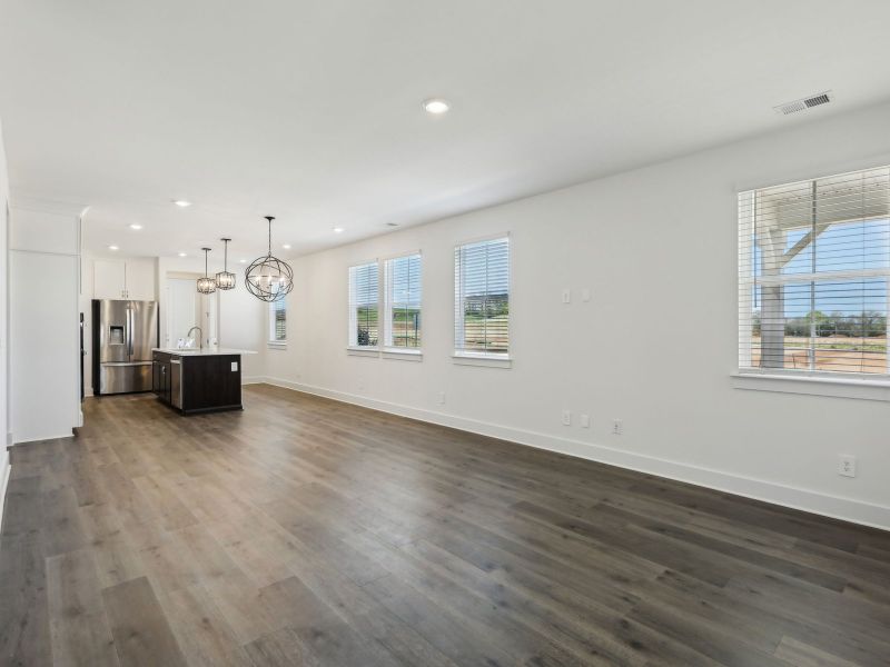 Spend family movie nights in the spacious great room. Spend family movie nights in the spacious great room.