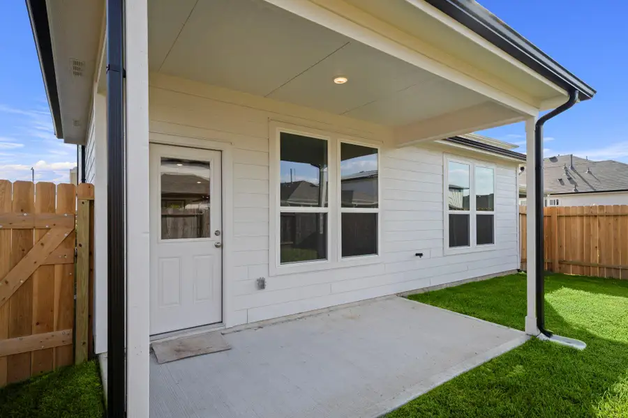 Exterior details and patio area of a home in Peppervine, Porter (Image 4). Exterior details and patio area of a home in Peppervine, Porter (Image 4).