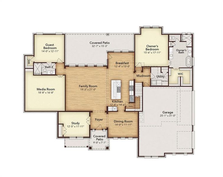 2D floor plan layout of this home in Heritage, McLendon-Chisholm, TX (Image 3). 2D floor plan layout of this home in Heritage, McLendon-Chisholm, TX (Image 3).