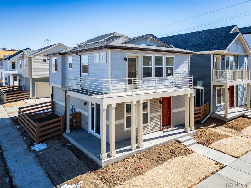 Exterior details and patio area of a home in Muegge Farms, Bennett (Image 19).