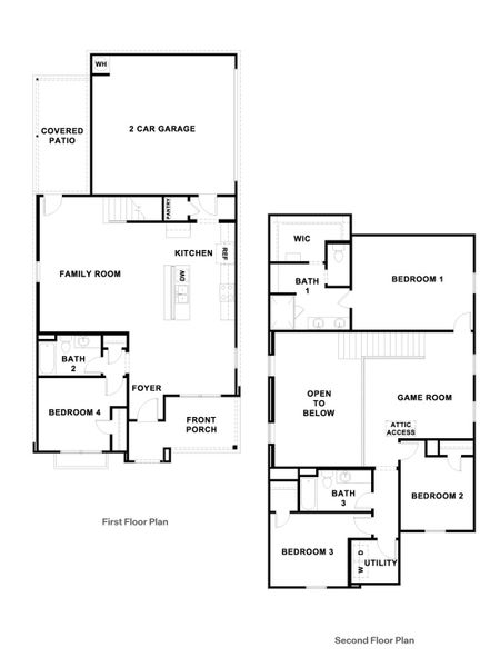 2D floor plan layout for the The Holland by D.R. Horton in Trace, San Marcos, TX (Image 3).