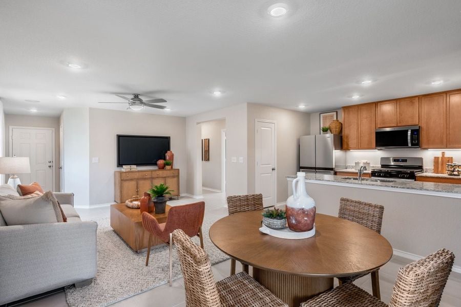 Representative furnished interior of a home built from the 1361 by KB Home in Watermill-Heritage Collection, Uhland (Image 6). Representative furnished interior of a home built from the 1361 by KB Home in Watermill-Heritage Collection, Uhland (Image 6).