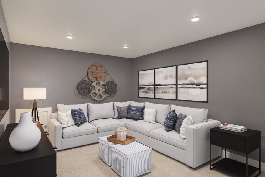 Representative furnished interior of a home built from the Salerno by Tri Pointe Homes in The Estates at James Lane, Fulshear (Image 18).