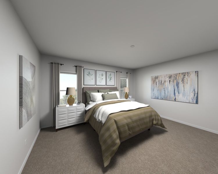 Furnished interior view inside a new home in The District at Oakleaf - The Grove, Middleburg (Image 8).