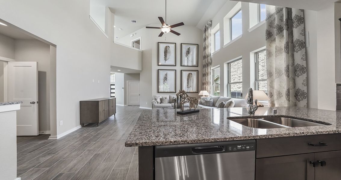Furnished interior view inside a new home in Wood Leaf Reserve, Tomball (Image 14).