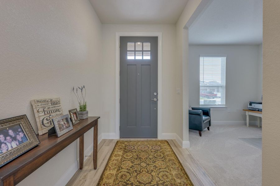 Entrance foyer with healthy amount of natural light