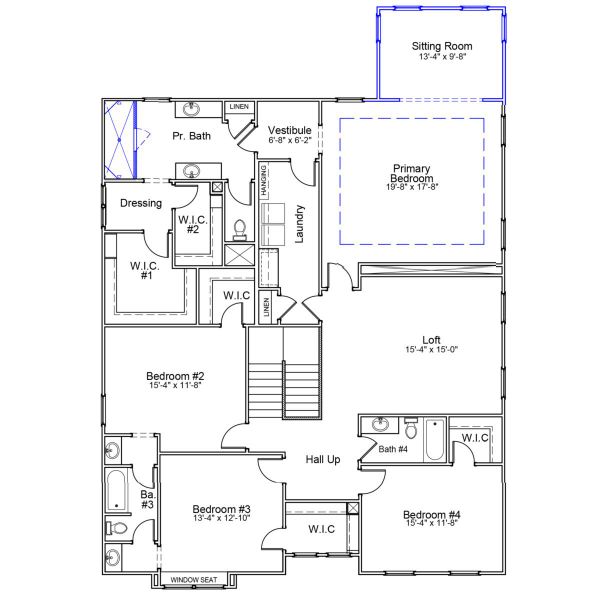 2D floor plan layout of this home in Sweetbrier, Durham, NC (Image 5).