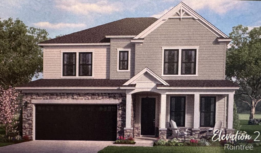 Front exterior of a new home in Indigo Place, North Charleston, SC, highlighting curb appeal (Image 1). Front exterior of a new home in Indigo Place, North Charleston, SC, highlighting curb appeal (Image 1).