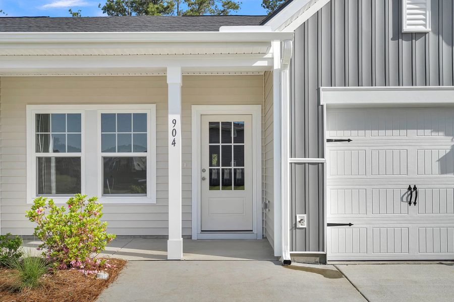 Exterior details and patio area of a home in Hammock Walk at Nexton, Summerville (Image 3).