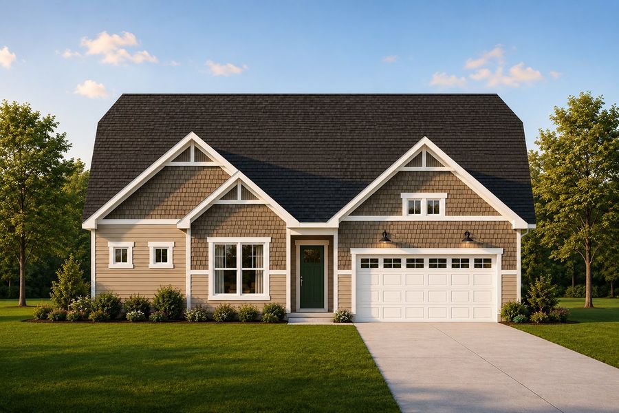 Representative exterior photo of a completed home built from the Madison by Acrew Homes in Country Club Creek, Ayden, NC (Image 4). Representative exterior photo of a completed home built from the Madison by Acrew Homes in Country Club Creek, Ayden, NC (Image 4).