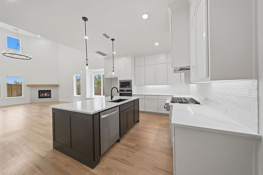 Furnished interior view inside a new home in Estates at Rockhill, Frisco (Image 6).