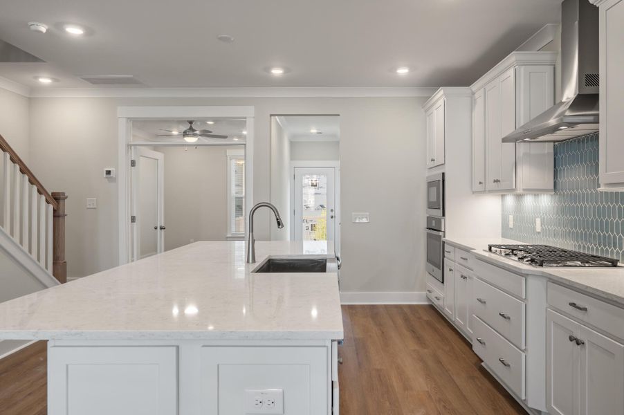 Furnished interior view inside a new home in The Bluffs at Pinefield Townhomes, Charleston (Image 8).