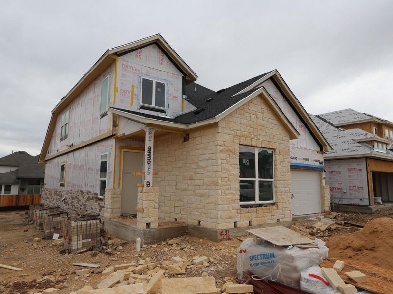 In-progress construction of a new home in Heritage, Dripping Springs, TX (Image 20).
