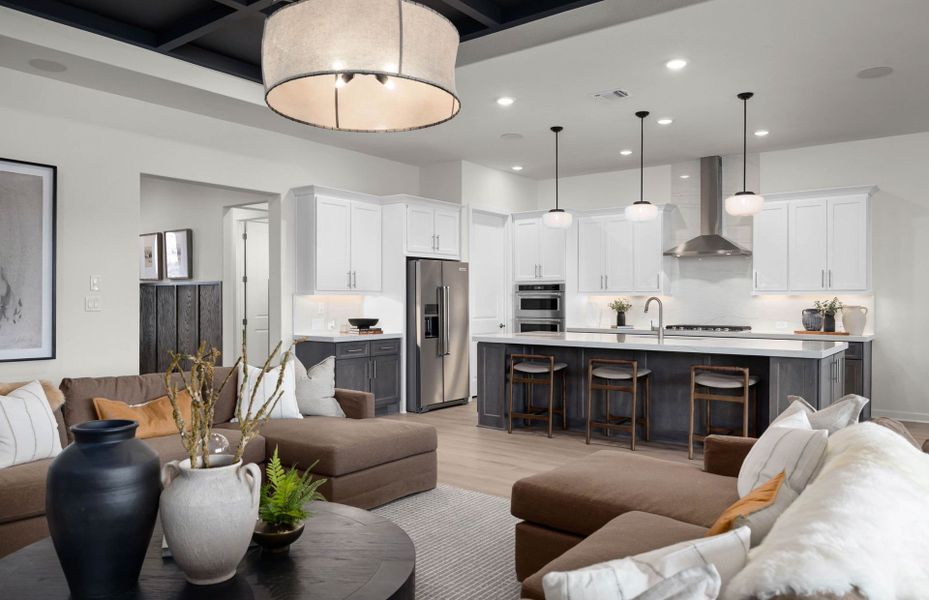Representative furnished interior of a home built from the Stellar by Del Webb in Del Webb Austin at Lost Pines, Bastrop (Image 49).