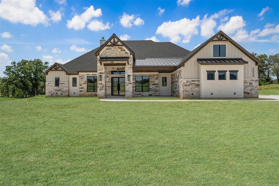 Front exterior of a new home in , Weatherford, TX, highlighting curb appeal (Image 25). Front exterior of a new home in , Weatherford, TX, highlighting curb appeal (Image 25).