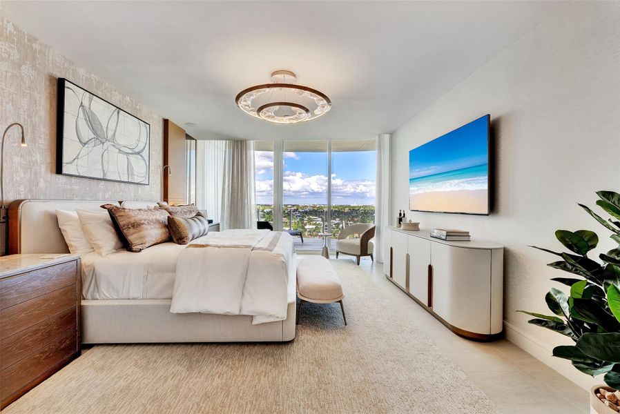 Furnished interior view inside a new home in , Fort Lauderdale (Image 50).
