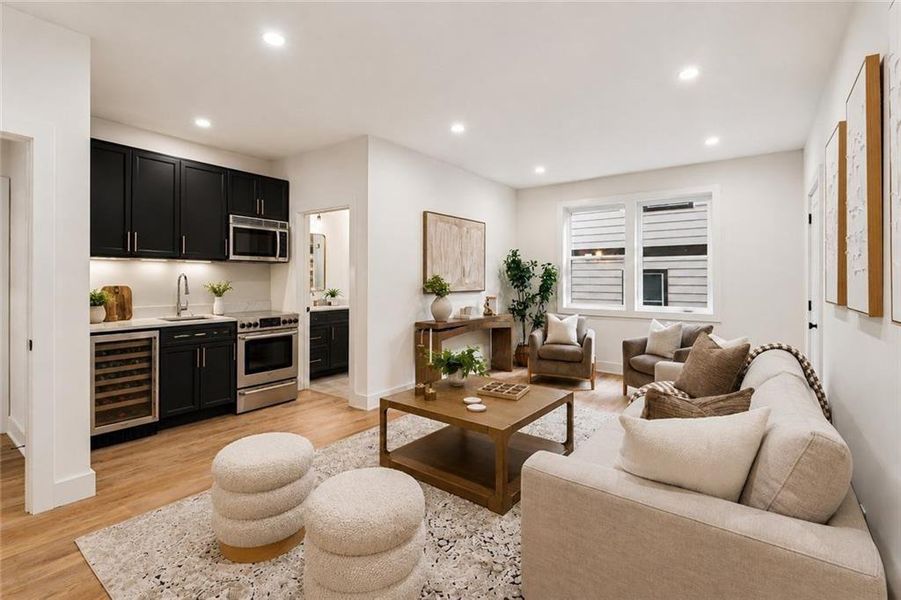 Furnished interior view inside a new home in , Atlanta (Image 44).